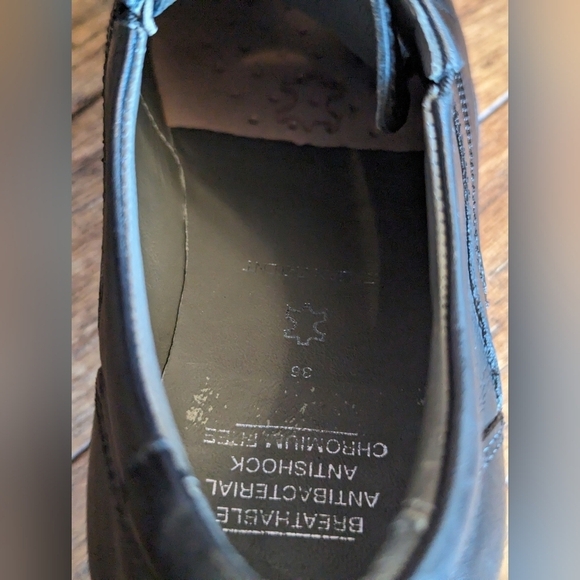 GEOX respira boys black dress shoes Size 36 Approx US 4-4.5 - Picture 3 of 11